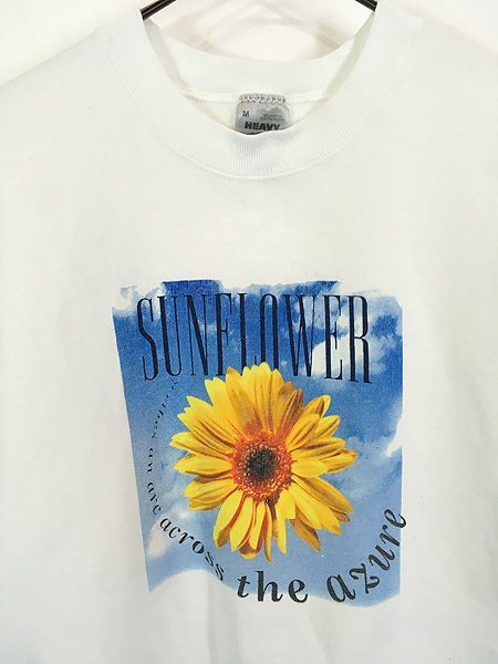 古着 90s USA製 ひまわり サンフラワー アート スウェット トレーナー