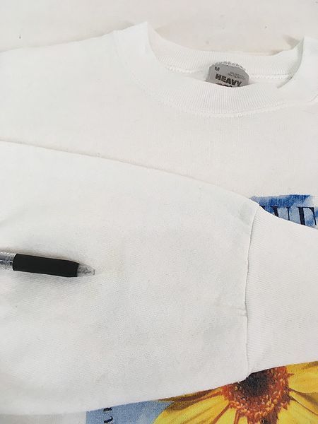 古着 90s USA製 ひまわり サンフラワー アート スウェット トレーナー