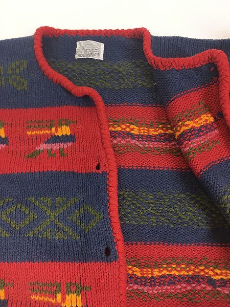 古着 90s ボリビア製 フェニックス ネイティブ パターン ヘビー ウール