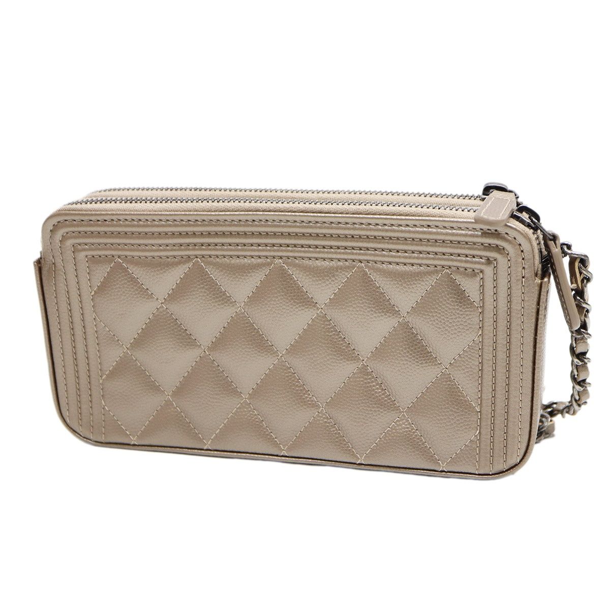 CHANEL BOY CHANEL チェーンウォレット ベージュ 未使用 CHANEL シャネル ボーイシャネル チェーンウォレット