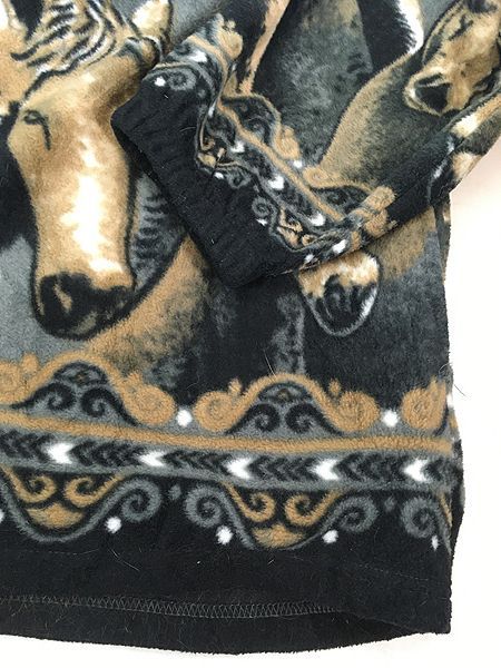 古着 90s MAZMANIA 馬 ホース アニマル フリース ジャケット XL 古着 古着 90s MAZMANIA 馬 ホース アニマル フリース ジャケット XL 古着