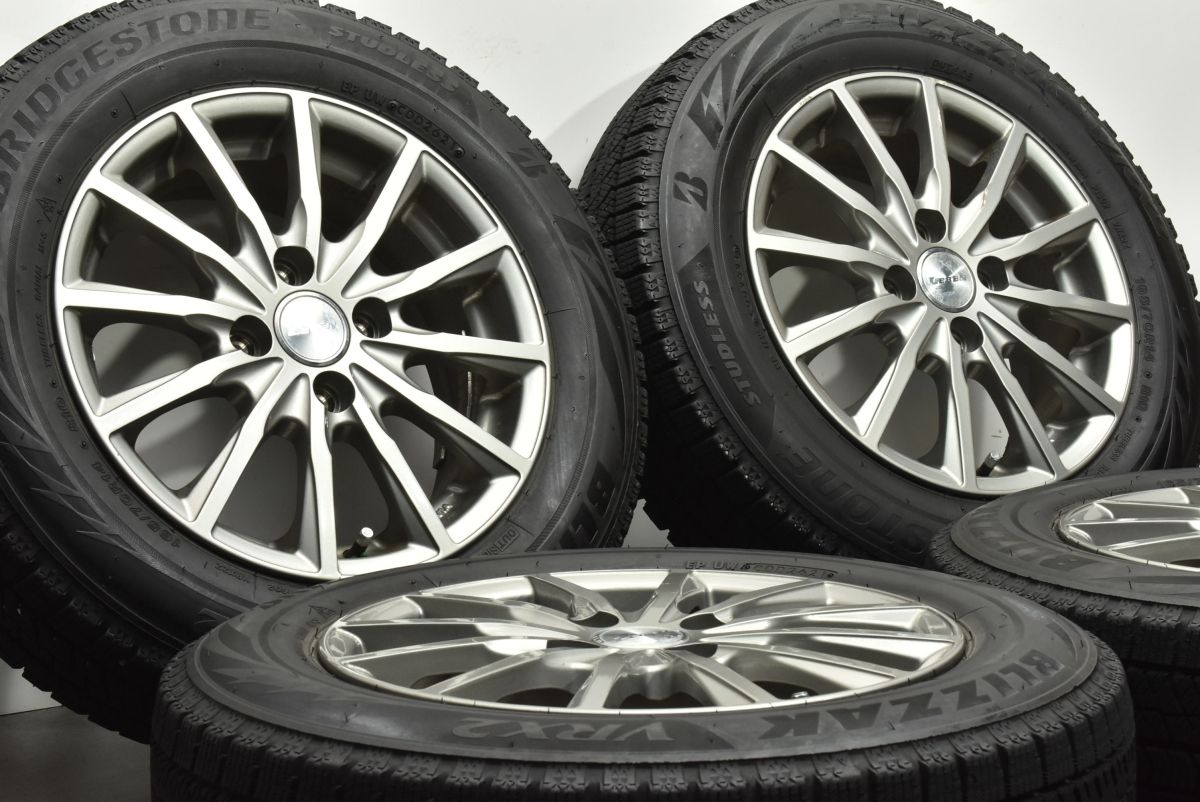 バリ溝 LEBEN 14 in 5 J 43 PCD 100 ブリザックVRX 2 165 70 R アクア ヴィッツ ポルテ スペイド パッソ マーチ デミオ スイフト