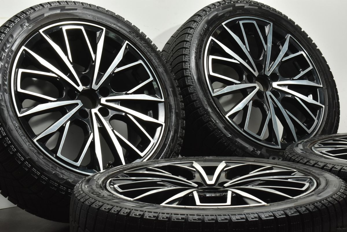 バリ溝 社外 18 in 8 J 45 PCD 114 3 ピレリ アイスゼロアシンメトリコ 235 R レクサス GS RC カムリ 空気圧センサー TPMS付属