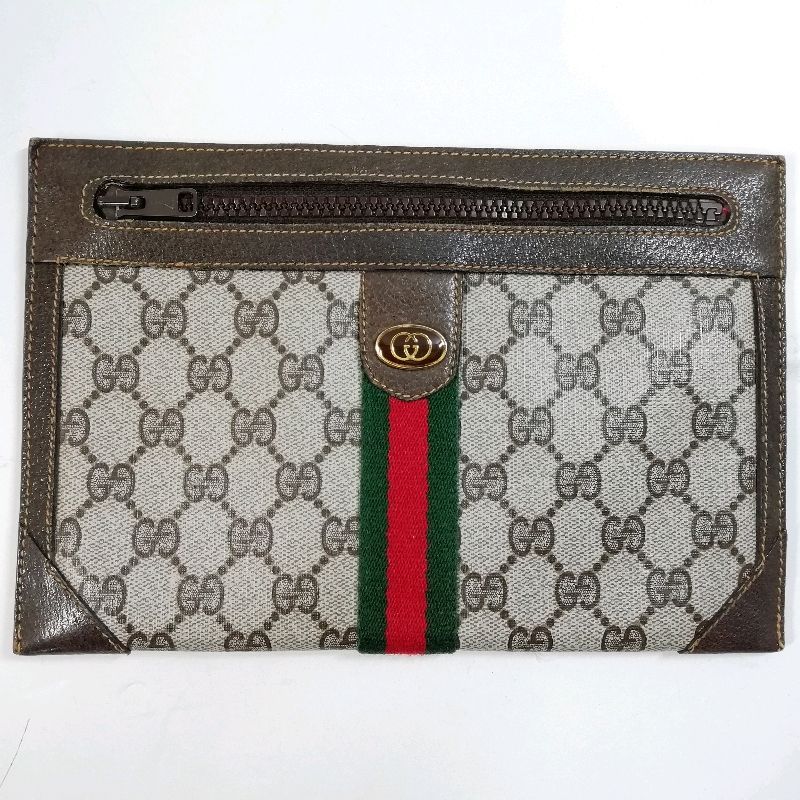 【未使用】 GUCCI ポーチ シェリーライン GG w8 中古】GUCCI オールドグッチ ポーチ クラッチバッグ シェリーライン GG