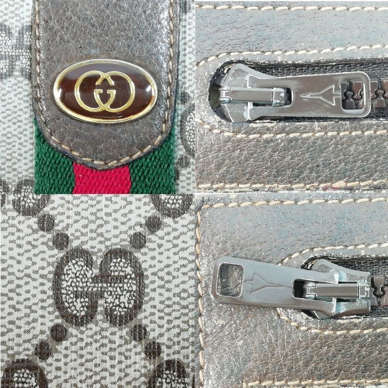 中古】GUCCI オールドグッチ ポーチ クラッチバッグ シェリーライン GG