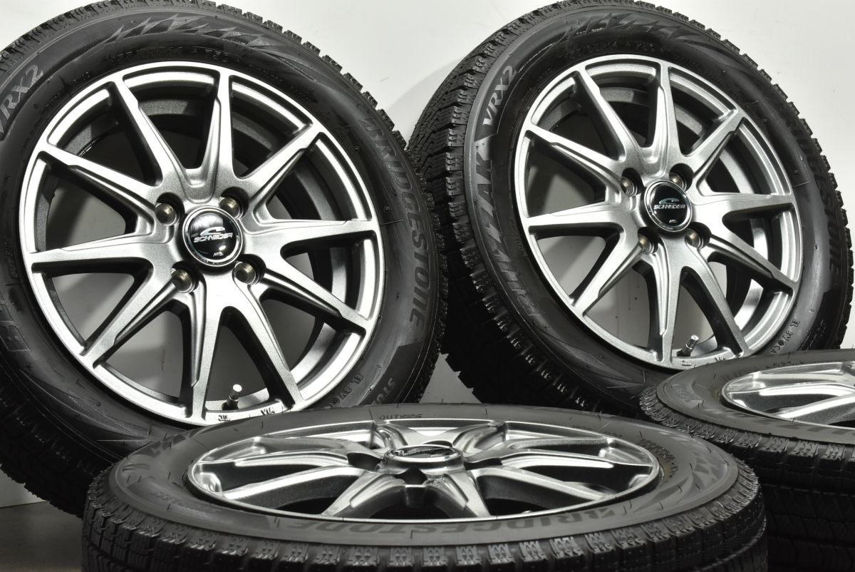 バリ溝 シュナイダー 14 in 4 5 J 45 PCD 100 ブリザックVRX 2 155 65 R ムーヴ タント アルト ワゴンR スペーシア N BOX WGN