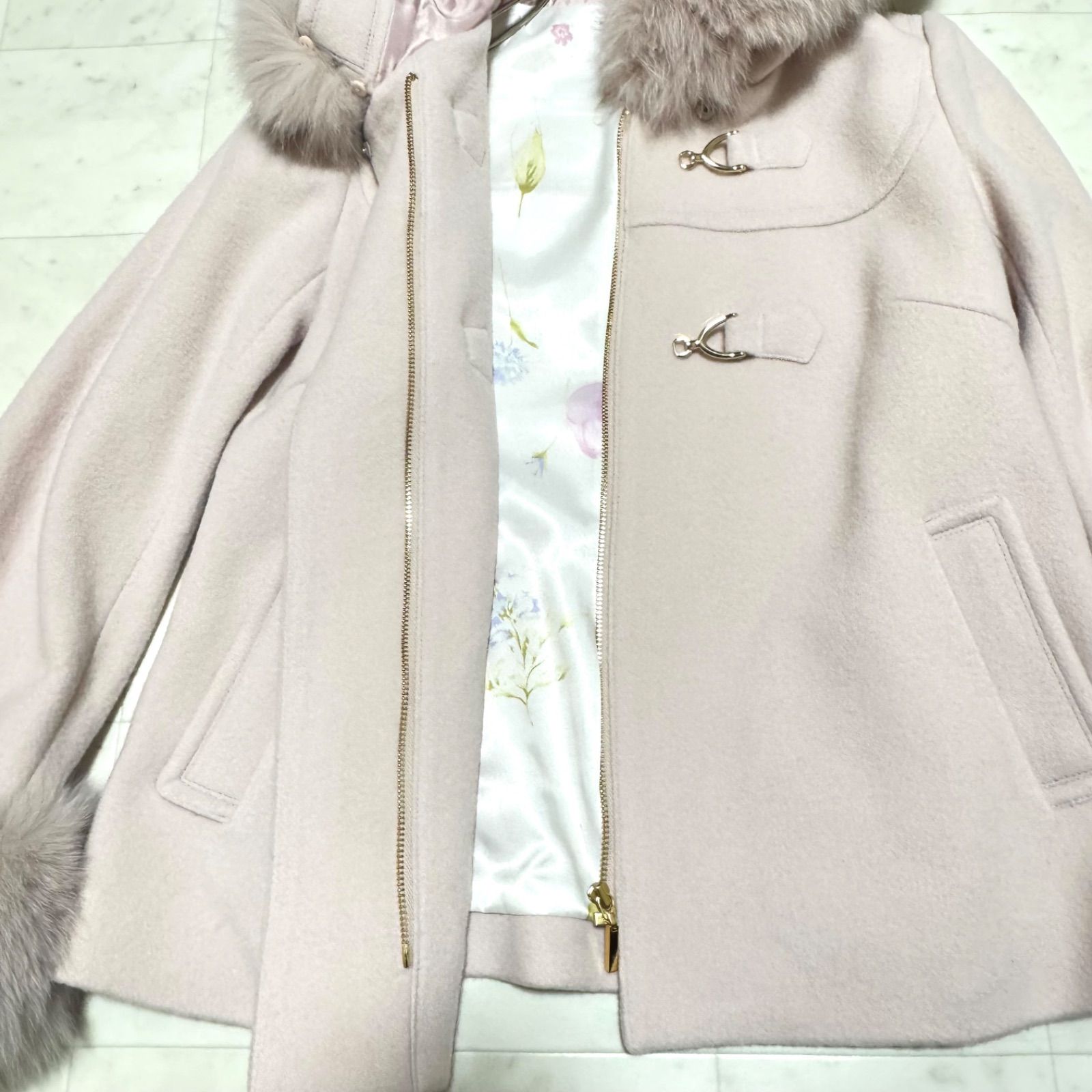 ショートダッフルコート　　WILLSELECTION WILLSELECTION ウィルセレクション フォックスファー ショートダッフル