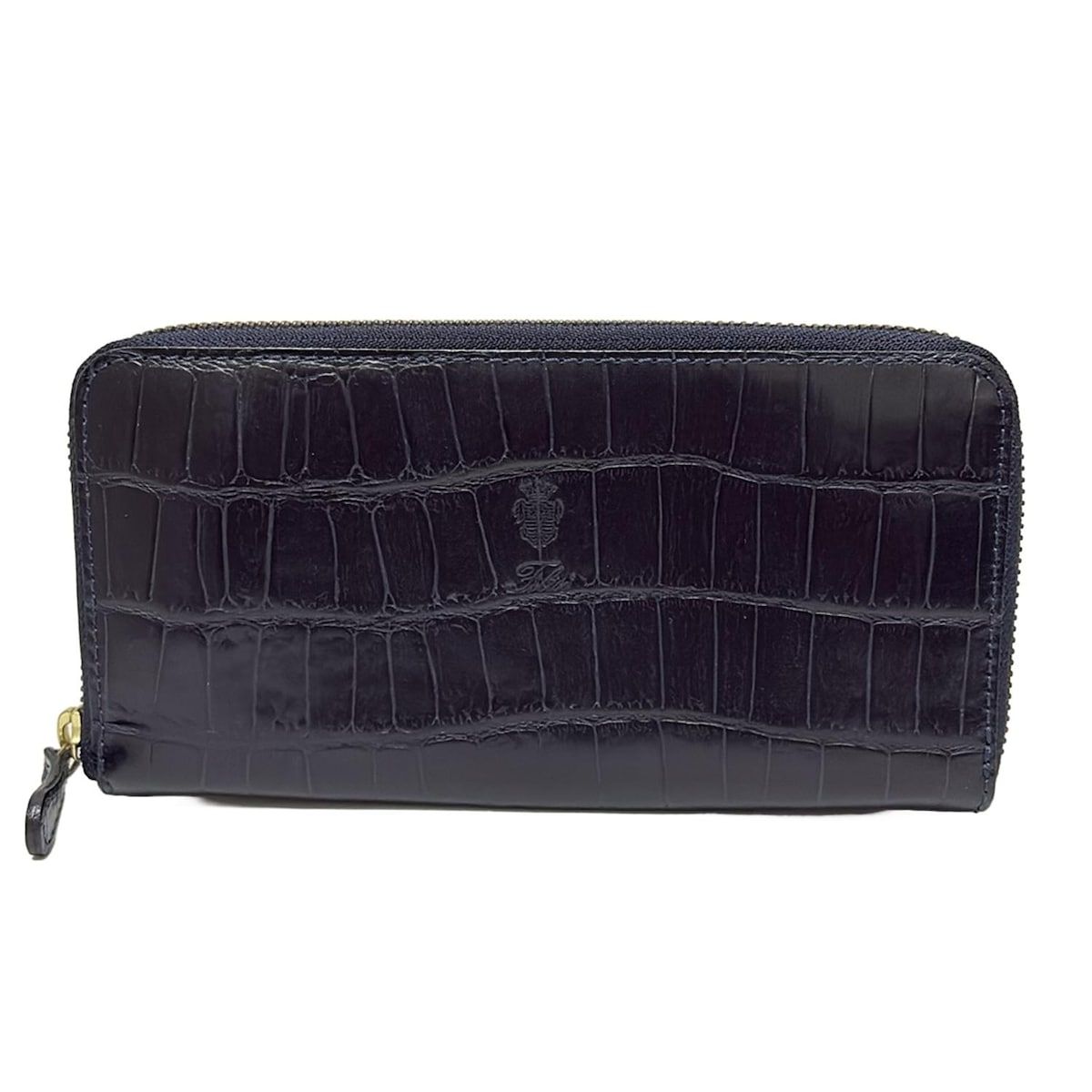 Felisi(フェリージ) 長財布 - 125 黒 型押し加工/ラウンドファスナー