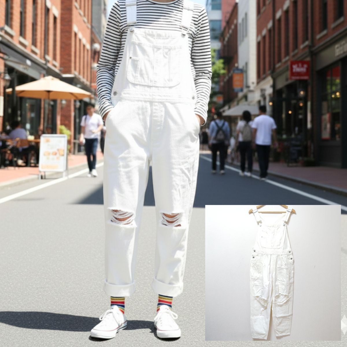 ピュアホワイト◎【&DENIM by H&M】アンドデニム バイ エイチアンド