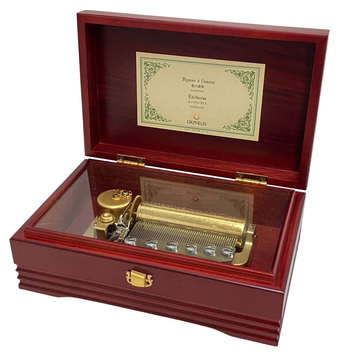 ORPHEUS オルゴール 愛の讃歌 エーデルワイス SANKYO マホガニー色 ORPHEUS オルゴール 愛の讃歌 エーデルワイス 中古 T10620607 - メルカリ