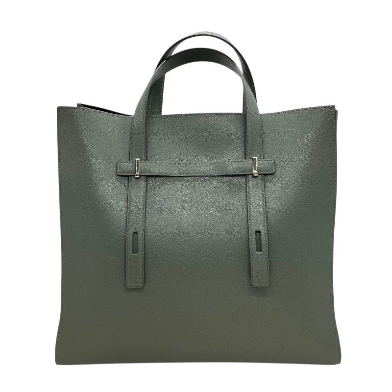 フルラ FURLA GIOVEトートL トートバッグ グリーン×SV金具 レザー ユニ