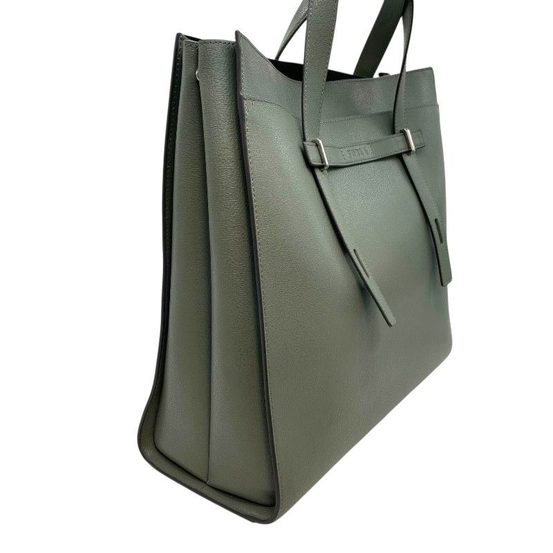 フルラ FURLA GIOVEトートL トートバッグ グリーン×SV金具 レザー ユニ