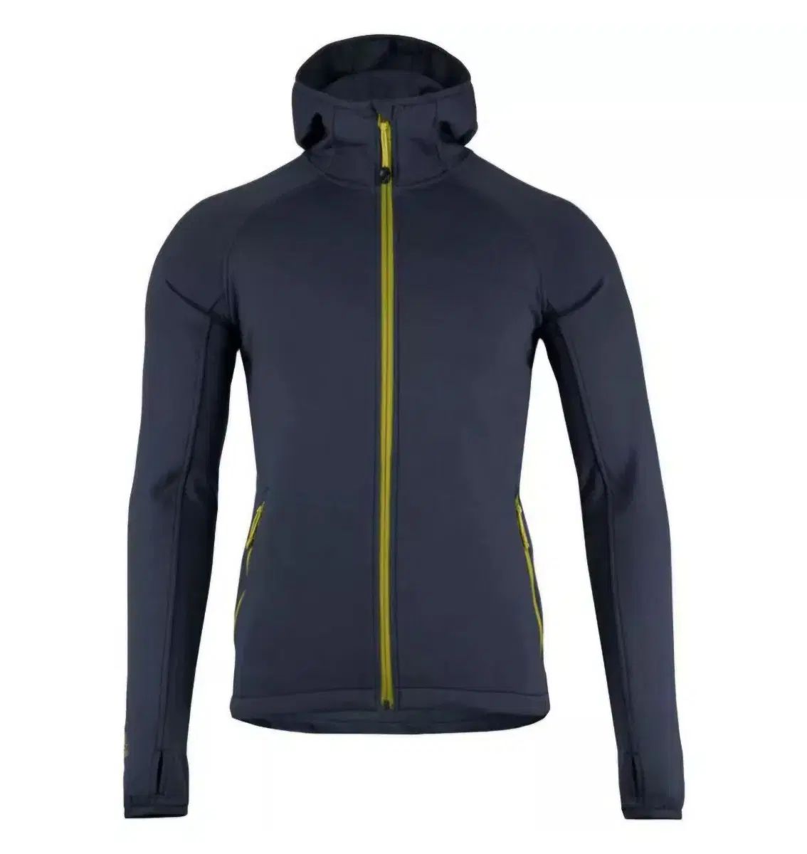 メンズ ミドルウェア ピエール FJERN ストレッチ フリース ジャケット ストームグレー ライム