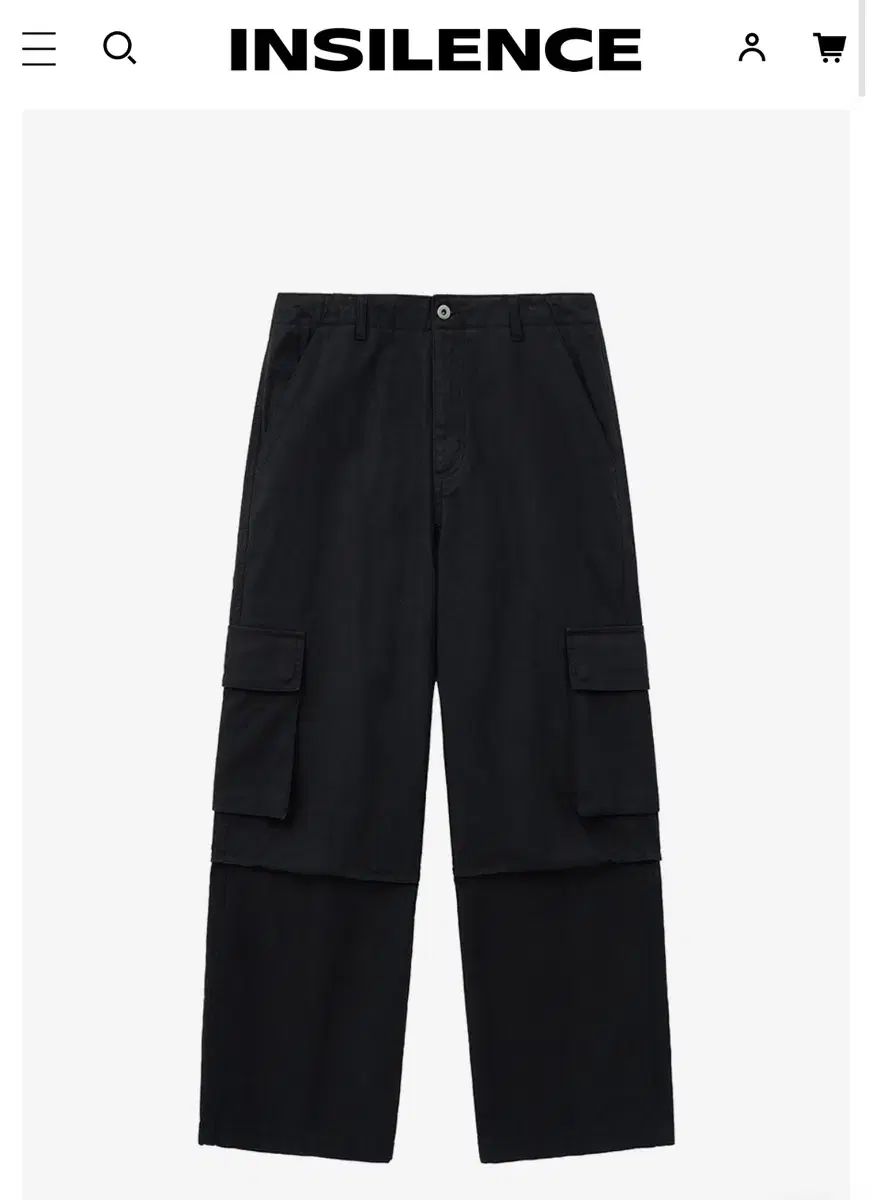 INSILENCE インサイレンス ヴィンテージ コンバット カーゴ パンツ BLACK s
