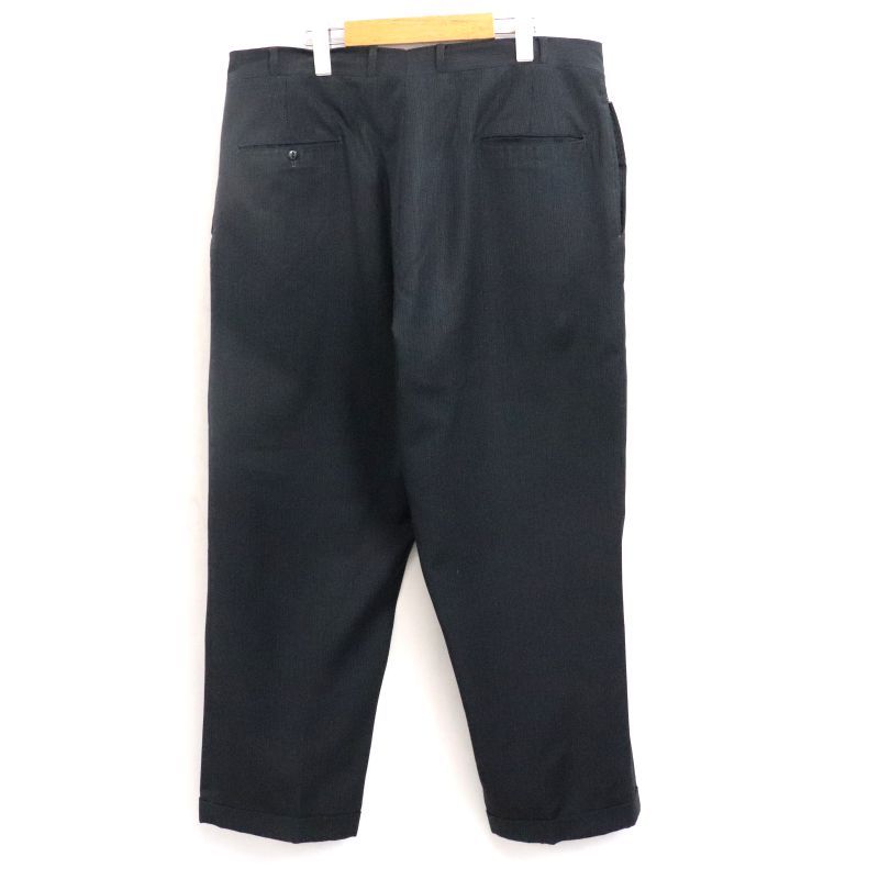 60s vintage ストライプ柄 ウール スラックスパンツ メンズ XLサイズ