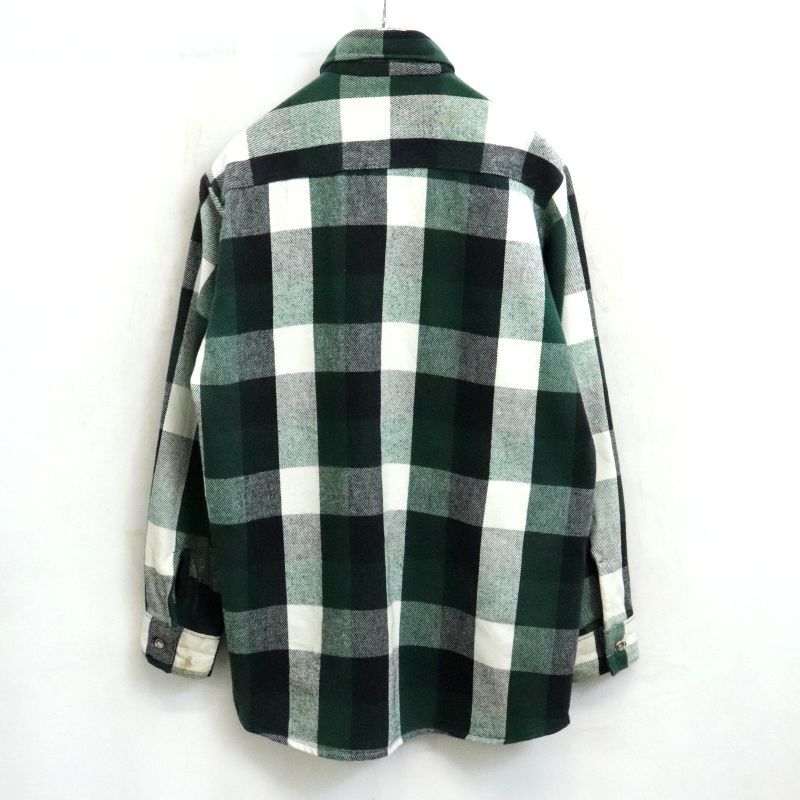 90 s FIVE BROTHER ブロックチェック ヘビーネル 長袖シャツ メンズ 表記Mサイズ