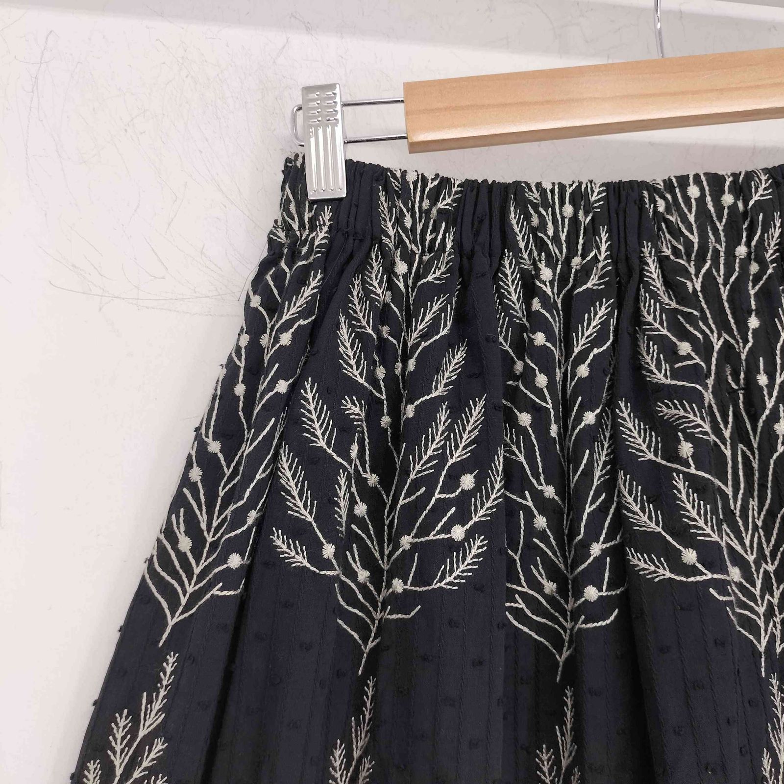 マーブルシュッド Marble Sud 大漁 刺繍 ギャザー スカート レディース