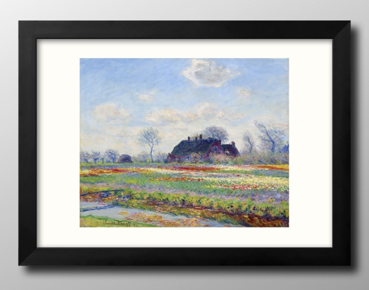 13319クロード モネ ザッセンハイムのチューリップ畑 A3 サイズ