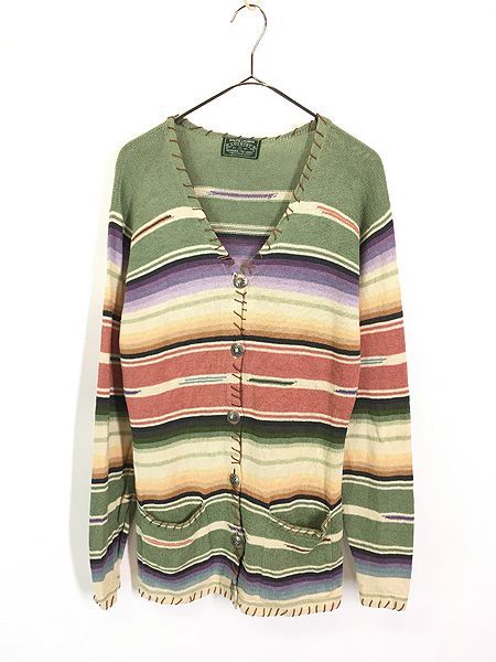 レディース 古着 90s POLO Country Ralph Lauren マルチボーダー