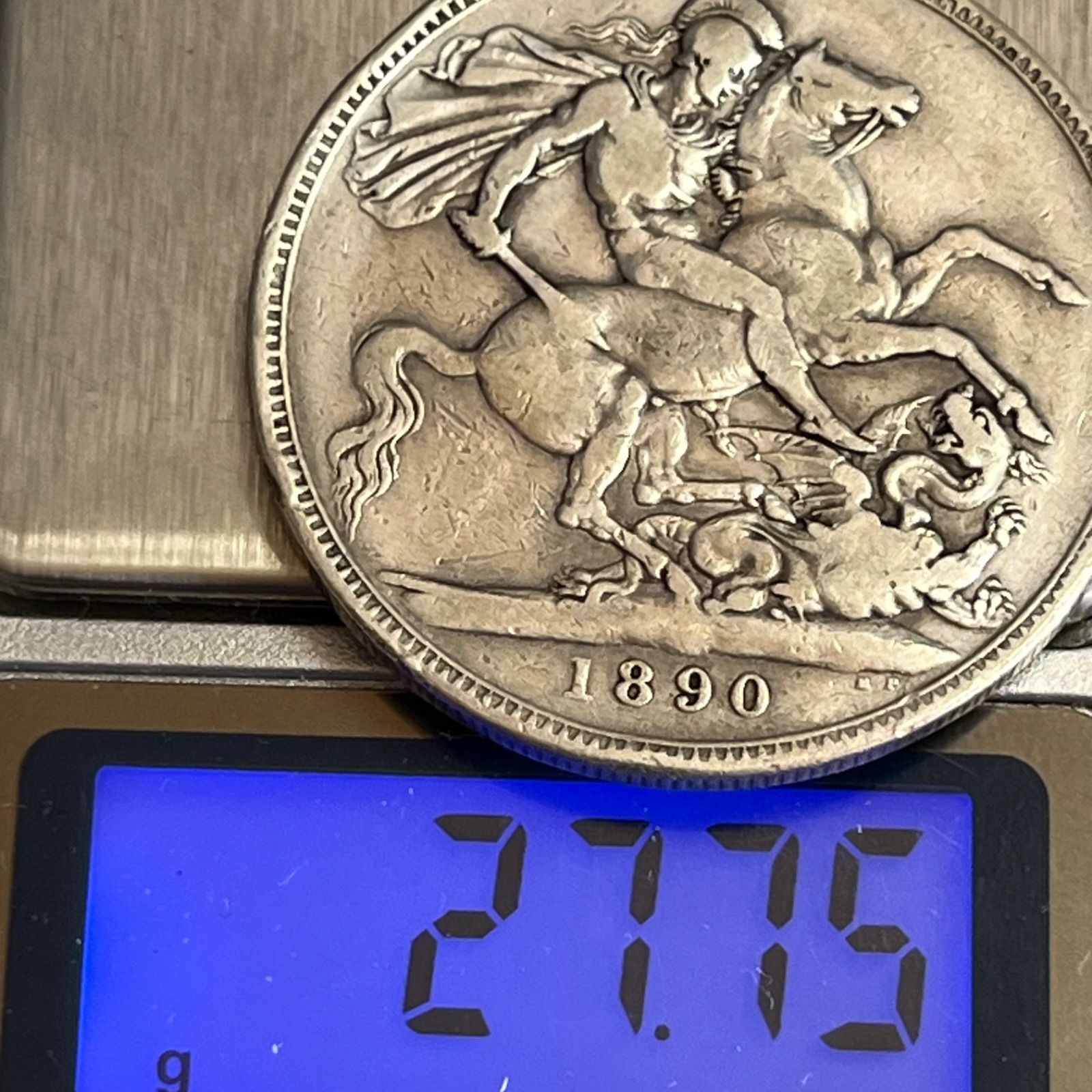 ヴィクトリア女王ジュビリーヘッド・クラウン銀貨／1890年／イギリス