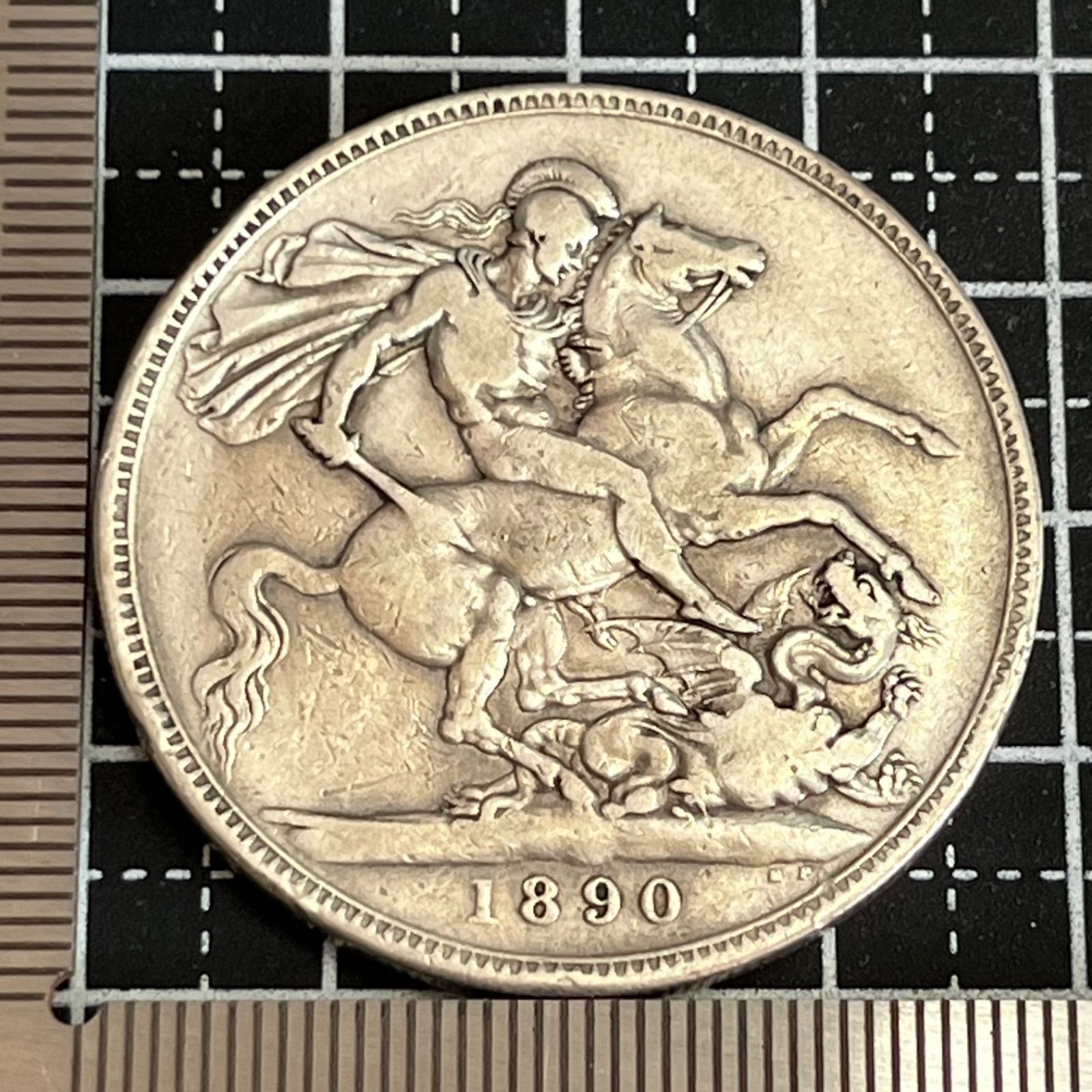 P*o様 1890年 英国ジュベリーヘッドヴィクトリア女王　クラウン銀貨 1889 イギリス MS62 ジュビリーヘッド ヴィクトリア女王 クラウン 銀貨