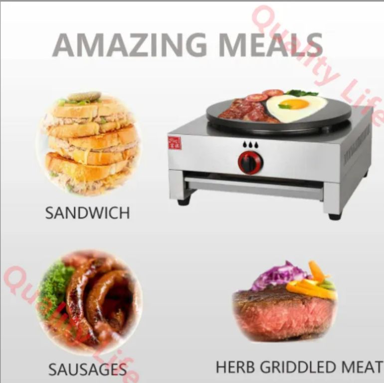 クレープマシン、15.7インチ業務用クレープメーカーマシン、メタンガス