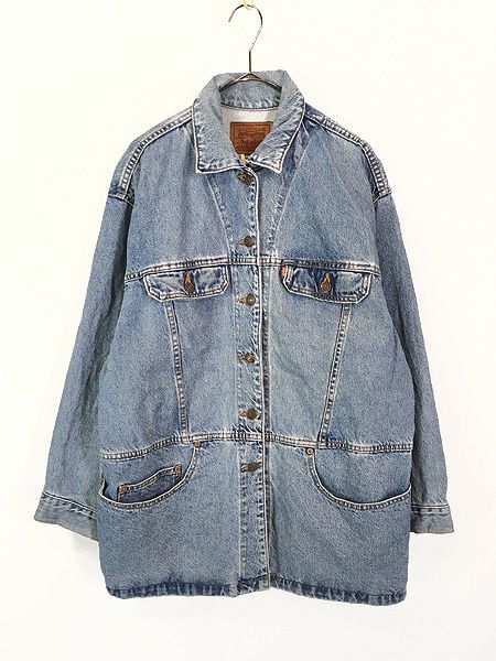 レディース 古着 90s USA製 Levi's ブルー デニム カバーオール ジャケット L 古着