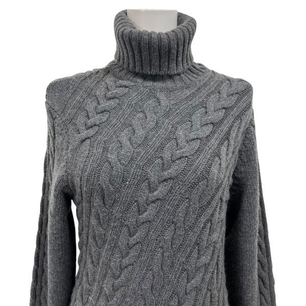 綺麗‼️カシミヤ ケーブルニット 美シルエット✨ワンピース 伸縮性◎マックスマーラ □ 美品 マックスマーラ Max Mara ニットワンピース ロング 長袖