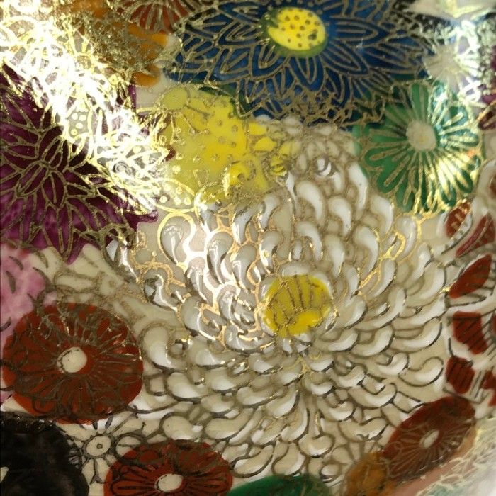 九谷焼 孝月 金彩花詰 花瓶 花器 花入 壺 中古 T1 - メルカリ