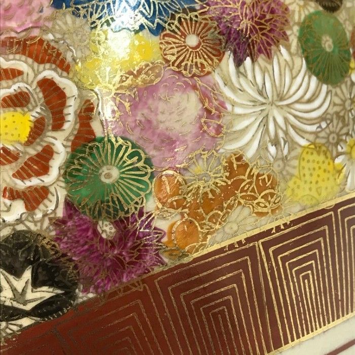 九谷焼 孝月 金彩花詰 花瓶 花器 花入 壺 中古 T1 - メルカリ