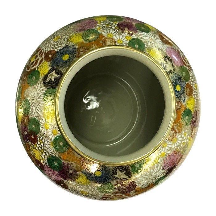 九谷焼 孝月 金彩花詰 花瓶 花器 花入 壺 中古 T1 - メルカリ