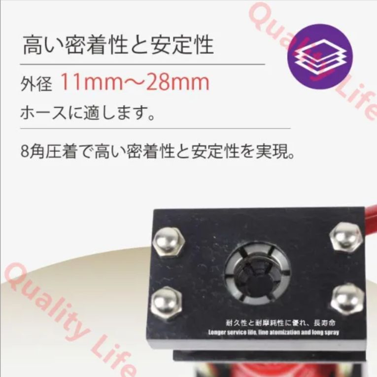 高圧ホース用油圧パッド 小さい6歯