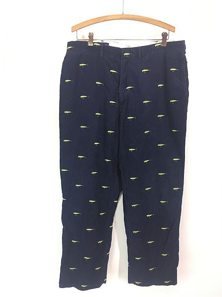 古着 90s Polo Golf Ralph Lauren ルアー 刺しゅう コーデュロイ パンツ W37 L28 古着