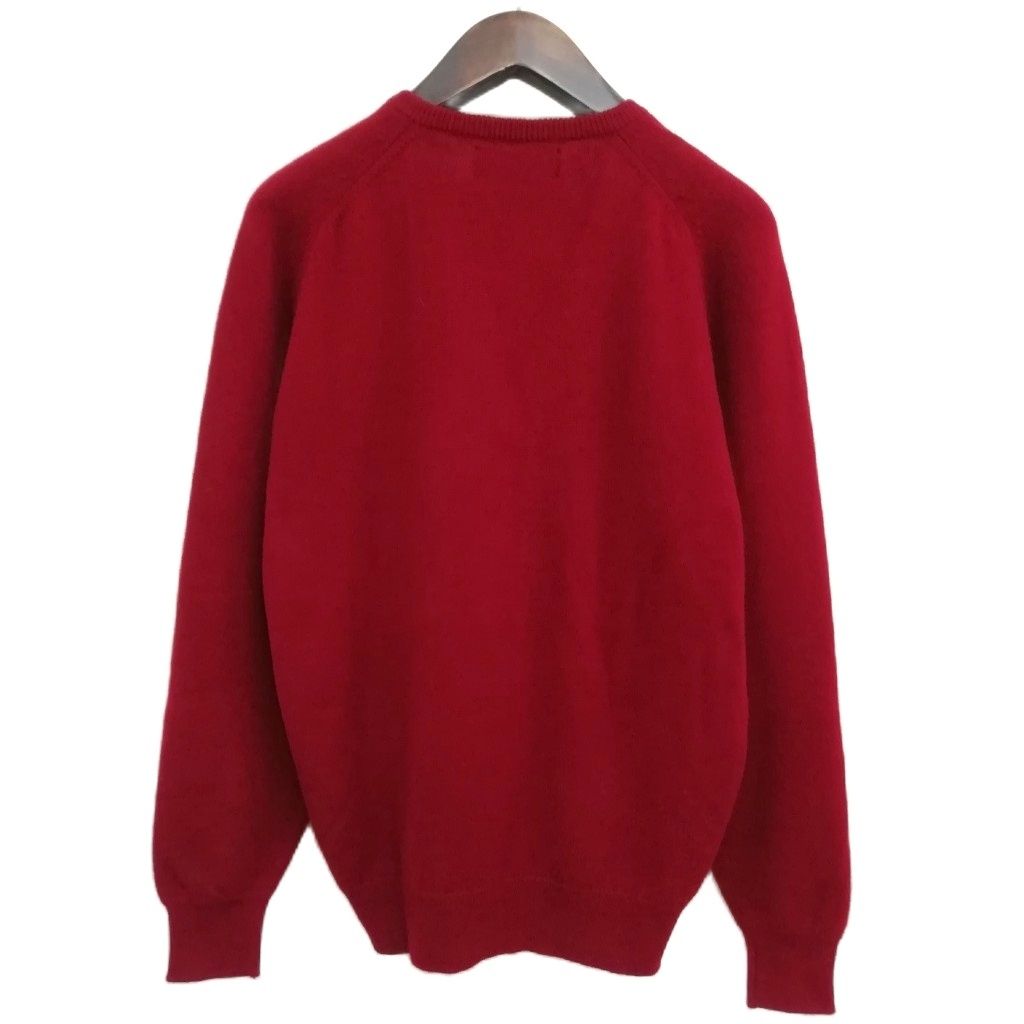 Pringle カシミヤ Vネックセーター 赤 プリングル Pringle カシミヤ ニット Vネック セーター ロゴ刺繍 タグ