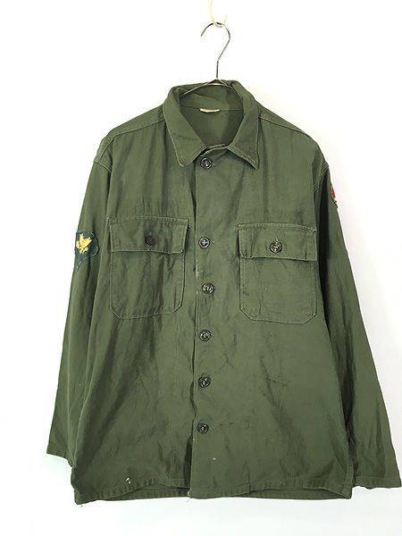古着 60s 米軍 US 「1st 後期」 100% コットン サテン ミリタリー
