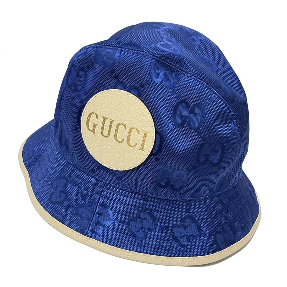 GUCCI ネイビー ハット GG GUCCI（グッチ） 新品同様 バケットハット リバーシブル バケハ 帽子