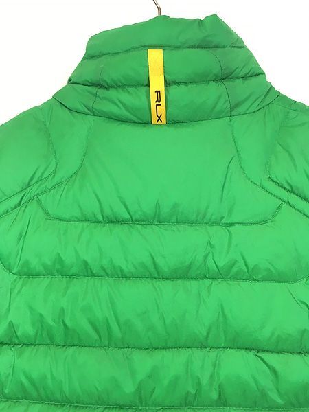 古着 RLX Ralph Lauren クロス ロゴ プリント ナイロン ダウン ベスト