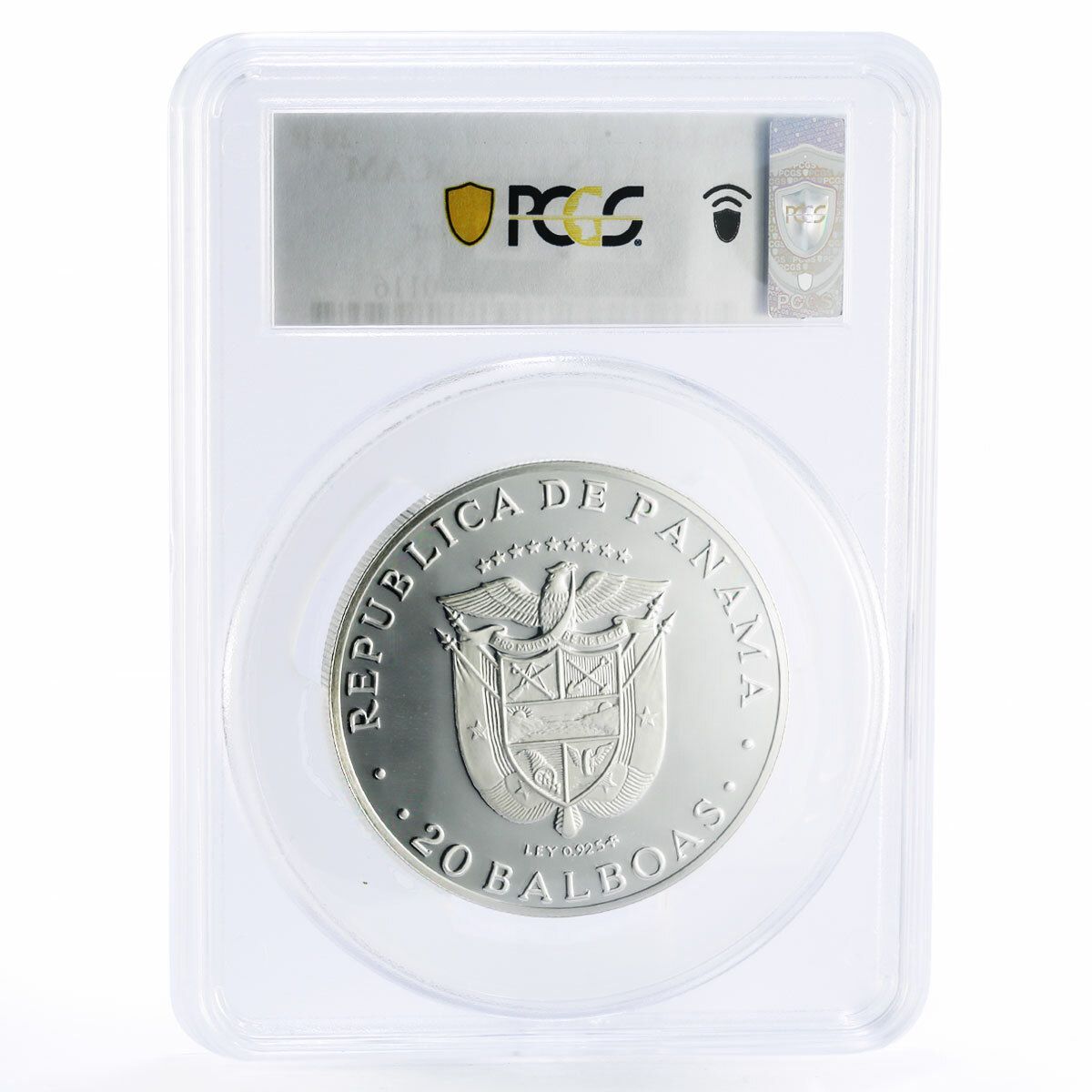 パナマ 20バルボア シモン・ボリバル解放者 PR69 PCGS プルーフ銀貨