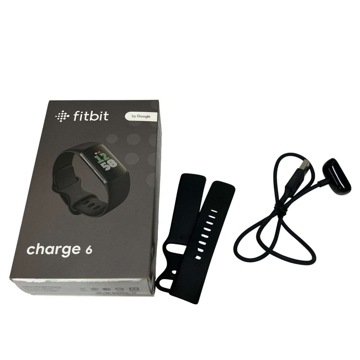 Google Fitbit Charge 6 オブシディアン ブラックアルミニウム スマートウォッチ 活動量計 フィットビット