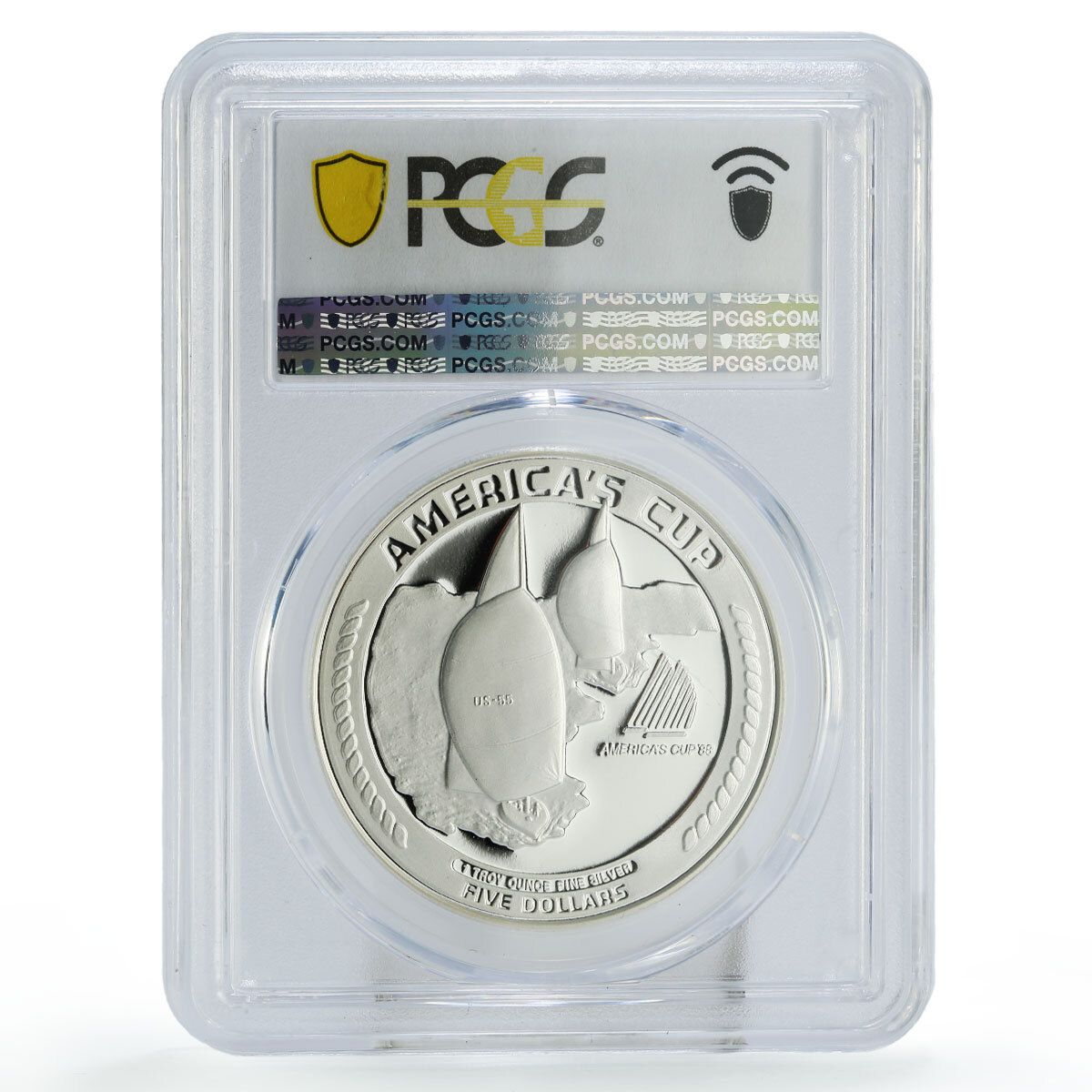 サモア 5ドル アメリカカップ ヨット 帆船 PR68 PCGS 銀貨 1988年