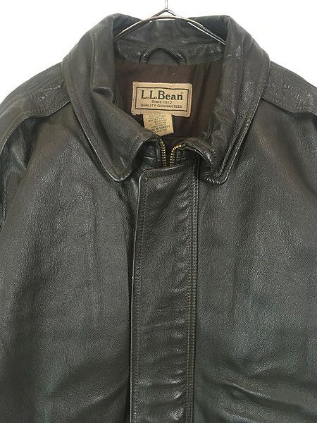古着 00 s LL Bean Type A-2 本革 ゴートスキン レザー パデッド フライト ジャケット XL-TALL!!