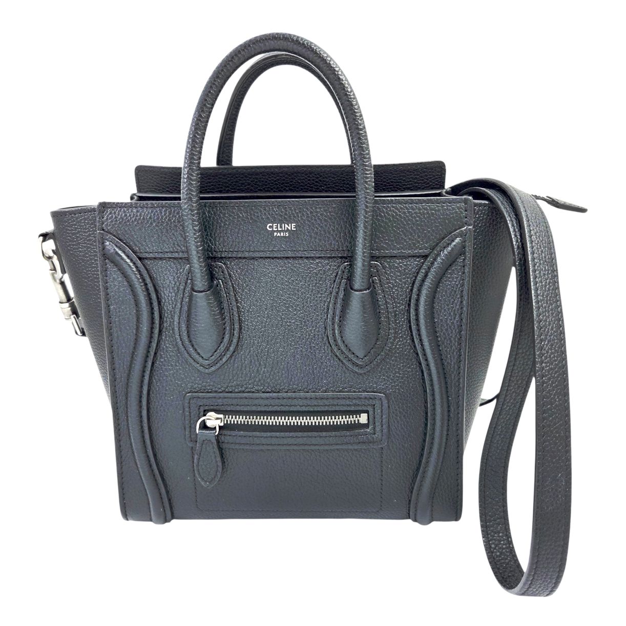 中古】CELINE セリーヌ ラゲージ ナノ ショッパー 168243 レザー