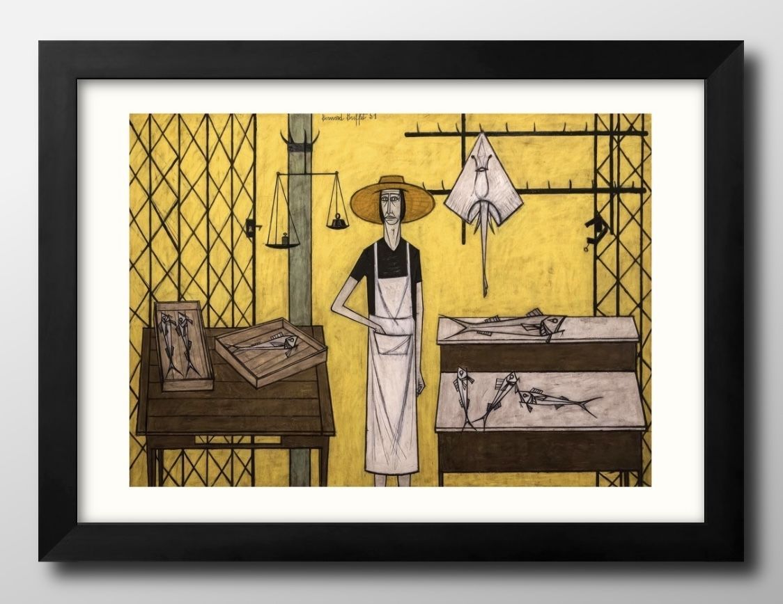 14214ベルナール ビュフェ In the Fish Shop A3 サイズ ポスター