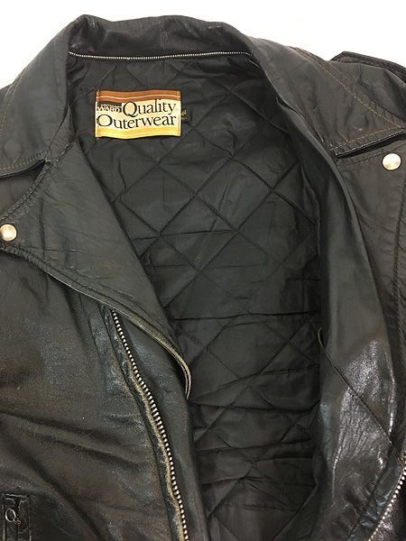 60s MONTGOMERY WARD ダブル ライダース ジャケット 古着 60s Montgomery Ward 「ツースター」 パデッド ハの字 本革