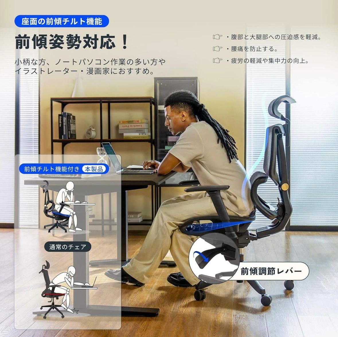 なアームレスト 2Dヘッドレスト