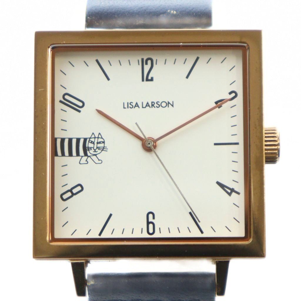 リサ ラーソン LISA LARSON 腕時計 Limited Edition ウォッチ クォーツ スクエア 白文字盤 ゴールド色 GY 18 MQ