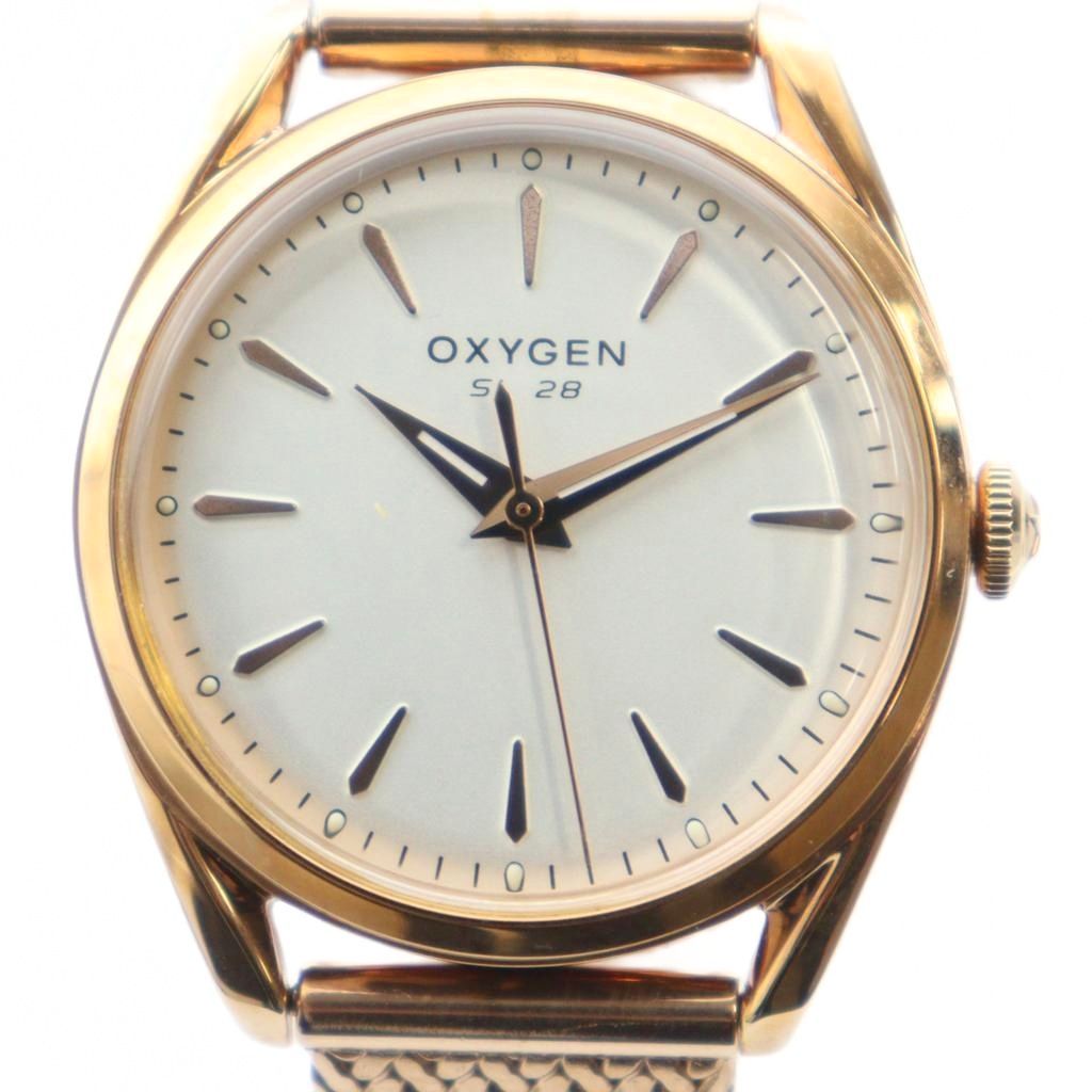 オキシゲン OXYGEN sport Legend 28 腕時計 ウォッチ クォーツ 白文字盤 ロゴ ピンクゴールド色 GY 18 MQ