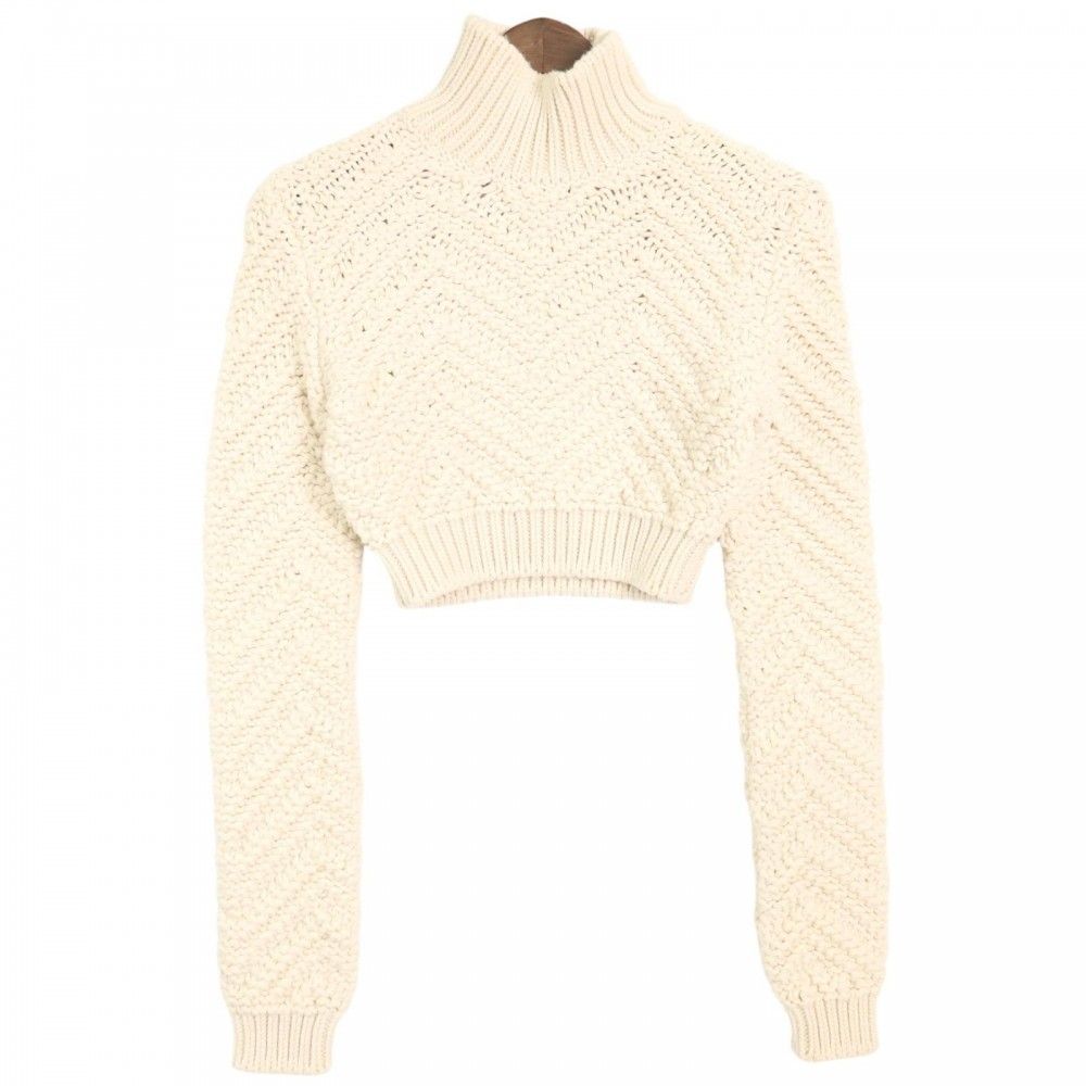 大売出し】 フェンディ ニット レディース FFロゴ クロップドセーター