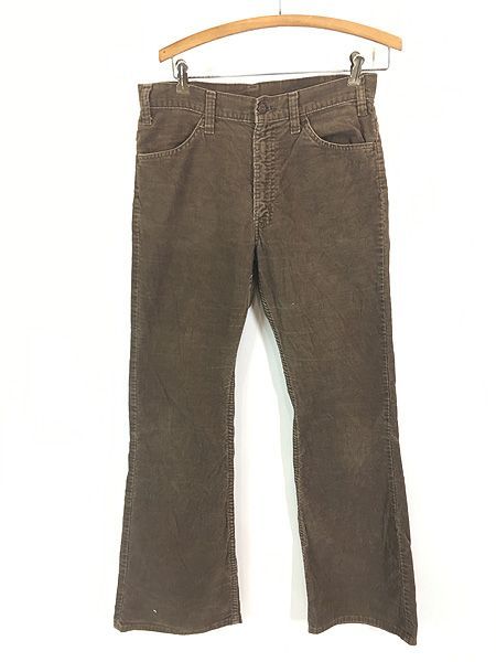 古着 70 s Levi 646 1529 コーデュロイ パンツ コーズ ベルボトム ブラウン W 31 L 29 5