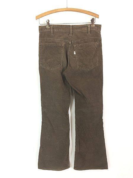 古着 70 s Levi 646-1529 コーデュロイ パンツ コーズ ベルボトム ブラウン W 31 L 29.5